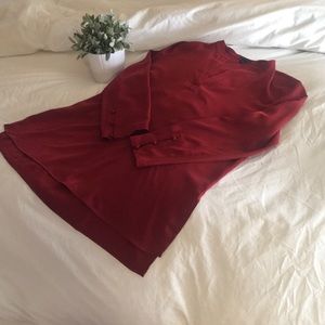Silky red tunic